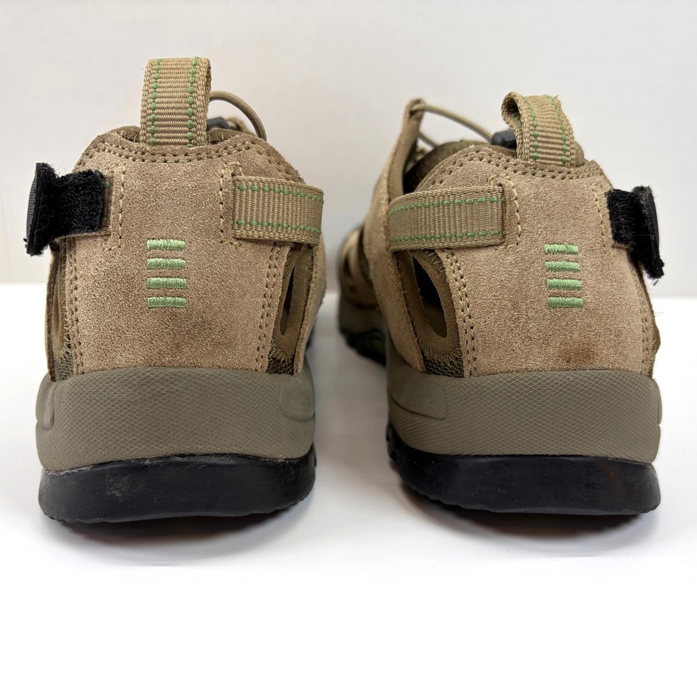 Lands End Water Shoes Hiking Sandals Tan Green Mens Size 8 B VGC - Picture 6 of 13